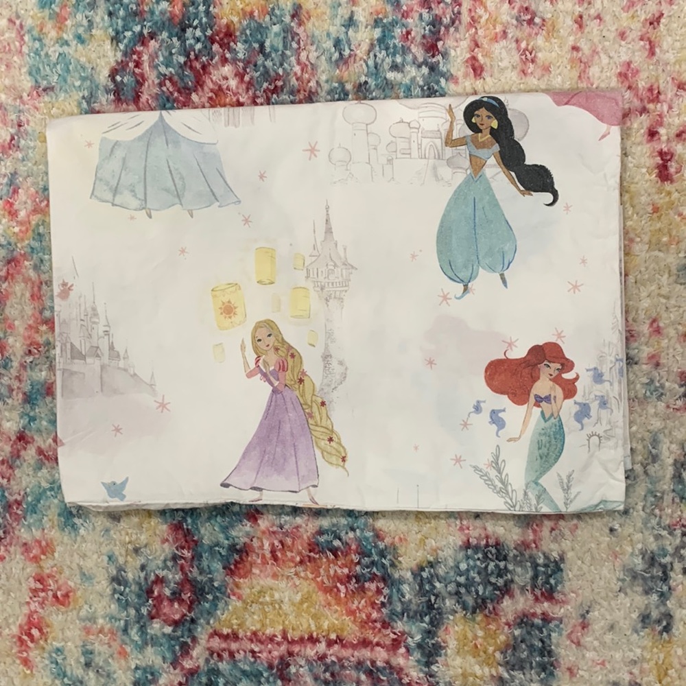 Pottery Barn TWIN Princess Castles Organic Pillowcase